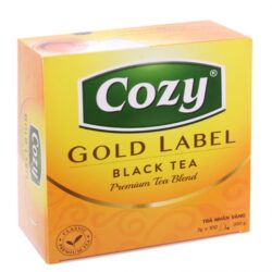 Cozy Gold Label Black Tea – Trà Đen Túi Lọc Cozy Nhãn Vàng 100 gói